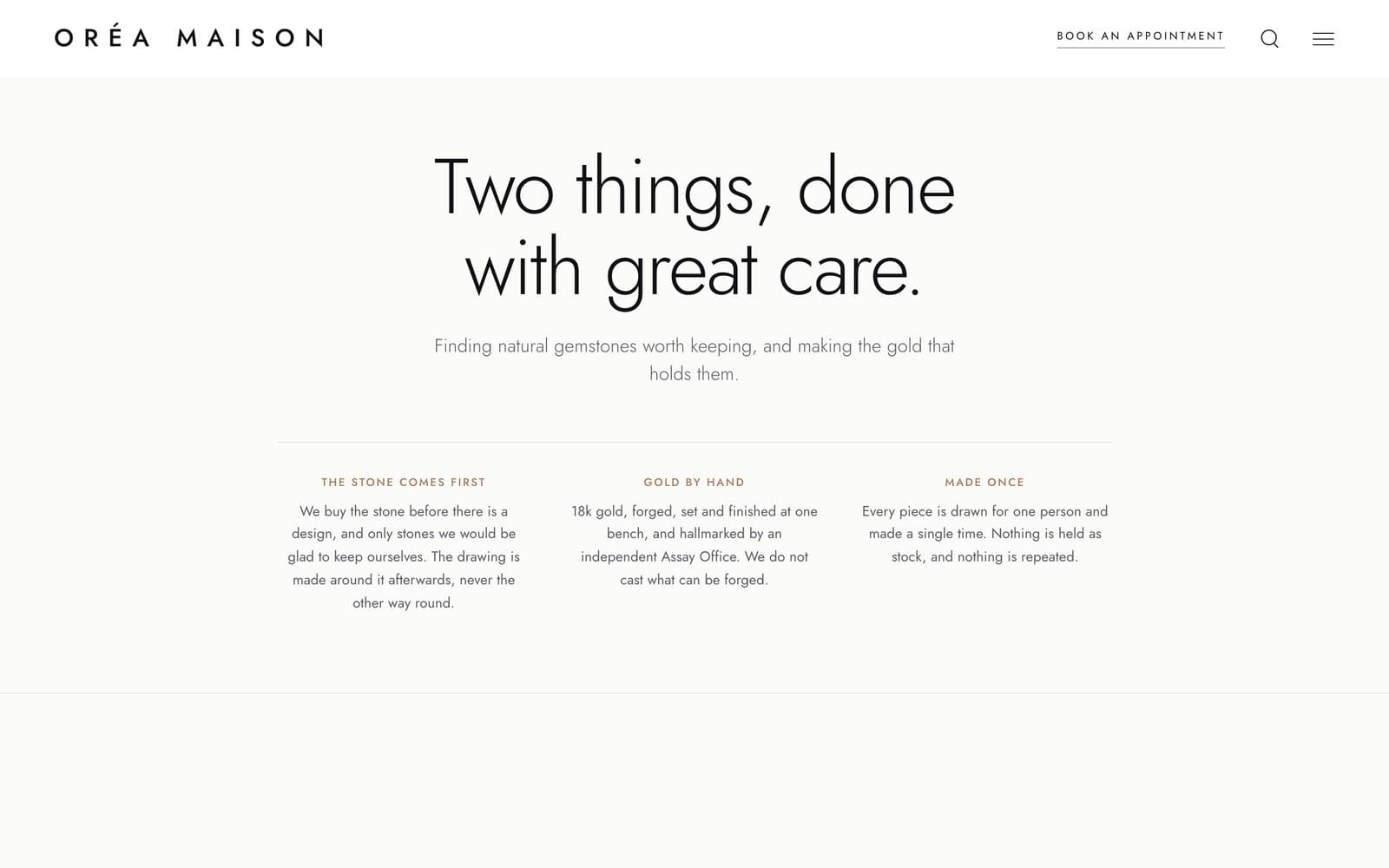 The ORÉA MAISON house page